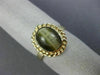 ESTATE 14KT YELLOW GOLD TIGER EYE 3D CLASSIC OVAL ROPE SOLITAIRE FUN RING #26069