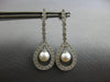 .45CT DIAMOND & AAA SOUTH SEA PEARL 14KT WHITE GOLD TEAR DROP HANGING EARRINGS