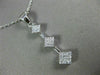 ESTATE .75CT DIAMOND 14KT WHITE GOLD CLASSIC PAST PRESENT FUTURE PENDANT #19063