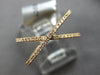 ESTATE .22CT DIAMOND 18KT ROSE GOLD 3D CLASSIC CRISS CROSS INFINITY LOVE RING