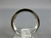 WIDE .87CT DIAMOND 18K WHITE & ROSE GOLD INFINITY SEMI ETERNITY ANNIVERSARY RING