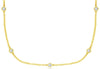 ESTATE .20CT DIAMOND 14KT YELLOW GOLD CLASSIC ROUND BEZEL BY THE YARD NECKLACE