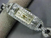ANTIQUE CHOISI 1.0CT OLD MINE DIAMOND PLATINUM 3D CLASSIC RECTANGULAR WATCH 2218