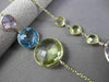 ANTIQUE EXTRA LONG 55.0C MULTI FACET & GEM BY THE YARD 14KT YELLOW GOLD NECKLACE