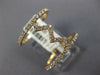 ESTATE WIDE .67CT DIAMOND 18KT ROSE GOLD 3D ZIG ZAG DOUBLE BAR FUN RING