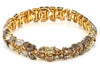 EXTRA LARGE MULTI COLOR 25.94CT DIAMOND 18KT YELLOW GOLD 3D CUFF TENNIS BRACELET