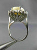 ANTIQUE LARGE 3.66CT OLD MINE DIAMOND & AAA OPAL 14KT WHITE GOLD OVAL HALO RING