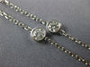ESTATE 1.64CT DIAMOND 14KT WHITE GOLD 5 STONE DIAMOND BY THE YARD NECKLACE #380