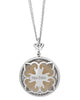 16.66CT MOCHA DIAMOND & AAA CHALCEDONY 18KT WHITE GOLD CIRCULAR FLOATING PENDANT
