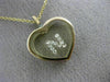 ESTATE .12CT DIAMOND 14KT YELLOW GOLD 3D CLASSIC N INITIAL HEART PENDANT #22997