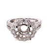 LARGE 1.16CT DIAMOND 18KT WHITE GOLD 3D ROUND 4 PRONG SEMI MOUNT ENGAGEMENT RING