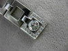 ESTATE LARGE .71CT DIAMOND 18KT WHITE GOLD BEZEL SQUARE HALO PENDANT CHAIN 14223