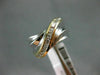 ESTATE WIDE .33CT ROUND DIAMOND 14KT TWO TONE GOLD CRISS CROSS CHANNEL FUN RING