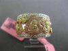 WIDE .88CT WHITE PINK & FANCY YELLOW DIAMOND 18K TRI COLOR GOLD ANNIVERSARY RING