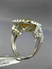 ESTATE 11.0CT DIAMOND & AAA CITRINE 18KT WHITE GOLD SOLITAIRE FILIGREE RING #857
