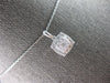 .43CT DIAMOND 14KT WHITE GOLD ROUND & BAGUETTE CLUSTER FILIGREE FLOATING PENDANT