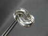 ESTATE .70CT DIAMOND 18KT WHITE GOLD BAGUETTE DOUBLE SWIRL CLASSIC STUD EARRINGS