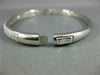 WIDE 2.26CT DIAMOND 18KT WHITE GOLD 3D MULTI ROW SEMI ETERNITY BANGLE BRACELET