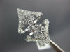 ESTATE LARGE 1.53CT DIAMOND 18KT WHITE GOLD 3D CLUSTER DOUBLE V SHAPE FUN RING