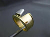 ESTATE LARGE .25CT DIAMOND 18K WHITE & YELLOW GOLD TRIANGLE TRILLION RING #22095