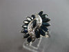 LARGE 2.10CT DIAMOND & AAA SAPPHIRE 14KT WHITE GOLD ROUND & MARQUISE FLOWER RING