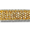 EXTRA LARGE 30.83CT WHITE & FANCY YELLOW DIAMOND 18K 2 TONE GOLD TENNIS BRACELET