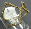ESTATE WIDE .20CT DIAMOND 14KT YELLOW GOLD 3D CLASSIC TRIANGULAR FUN RING