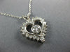 ESTATE .58CT DIAMOND 14KT WHITE GOLD CLASSIC SOLITAIRE HEART LOVE PENDANT 26888