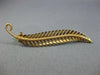 ESTATE 18KT YELLOW GOLD 3D CLASSIC HANDCRAFTED FILIGREE FLORAL LEAF BROOCH PIN