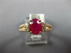 1.90CT DIAMOND & AAA RUBY 14KT ROSE GOLD 3D OVAL & ROUND CLASSIC ENGAGEMENT RING
