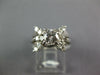ANTIQUE .61CT DIAMOND 14KT WHITE GOLD ROUND FLOWER INSERT ENGAGEMENT RING #27066