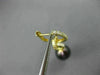 LARGE .81CT DIAMOND & AAA TAHITIAN PEARL 18K YELLOW GOLD OVAL TEAR DROP EARRINGS