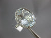 ESTATE LARGE 8.15CT DIAMOND & AAA AQUAMARINE 14K WHITE GOLD OVAL ENGAGEMENT RING