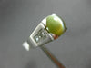 ESTATE LARGE 4.25CT DIAMOND & AAA CAT'S EYE PLATINUM 3D MATTE & SHINY MENS RING