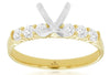 .42CT DIAMOND 14KT YELLOW GOLD 4 PRONG SEMI ETERNITY SEMI MOUNT ENGAGEMENT RING