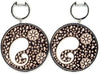 LARGE 1.07CT DIAMOND 18KT YELLOW GOLD OPEN FILIGREE HUGGIE FUN HANGING EARRINGS