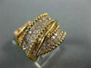 ESTATE WIDE .91CT PINK DIAMOND 18K ROSE GOLD MULTI ROW MILGRAIN ANNIVERSARY RING