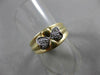 ANTIQUE WIDE DIAMOND 14K WHITE & YELLOW GOLD INFINITY HEART BOW LOVE RING #21069
