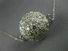 ESTATE EXTRA LARGE & LONG 3.50CT DIAMOND 14KT WHITE GOLD 3D BALL NECKLACE #26525