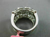 ESTATE LARGE 2.01CT DIAMOND 18KT WHITE GOLD 3D MULTI ROW SQUARE ANNIVERSARY RING