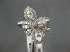 LARGE 1.22CT DIAMOND 18K WHITE GOLD ROUND MARQUISE & PEAR SHAPE FLOWER LOVE RING