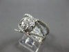 LARGE 1.15CT DIAMOND 14KT WHITE GOLD INVISIBLE CRISS CROSS INFINITY RING #27982