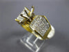LARGE 2.02CT DIAMOND 14KT YELLOW GOLD INVISIBLE MARQUISE SHAPE SEMI MOUNT RING