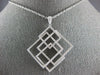 ESTATE LARGE 1.90CT DIAMOND 18KT WHITE GOLD 3D MULTI SQUARE LOVE KNOT PENDANT