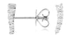 .20CT DIAMOND 14KT WHITE GOLD 3D GRADUATING 5 STONE JOURNEY EAR CLIMBER EARRINGS