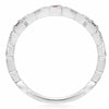 .10CT DIAMOND & AAA PINK SAPPHIRE 14K WHITE GOLD 3D INFINITY ETERNITY LOVE RING