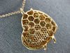 ESTATE LARGE 2.72CT WHITE & ORANGE DIAMOND 18KT ROSE GOLD SIDEWAYS HEART PENDANT