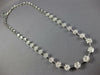 3.79CT DIAMOND 18K WHITE GOLD 3D MULTI FLOWER SEMI ETERNITY LOVE TENNIS NECKLACE