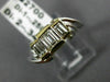 ESTATE .84CT EMERALD CUT DIAMOND 14KT WHITE & YELLOW GOLD ENGAGEMENT RING #3756