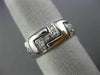 ESTATE WIDE .40CT DIAMOND 14KT WHITE GOLD 3D ZIG ZAG ETERNITY ANNIVERSARY RING
